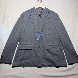 Faherty Blazer Mens XL Gray Solid Ideal Blazer MTF1902-GRY Reserve Knit Japan